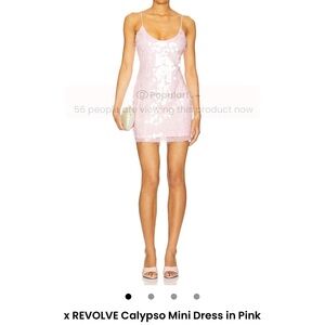 Revolve Pink Sequin Midi Dress
